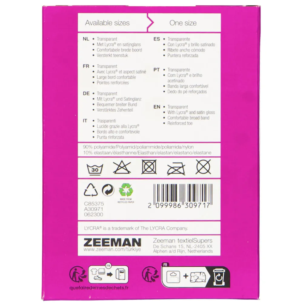 Zeeman Kniekousen|Basics^Kniekousen - Zwart