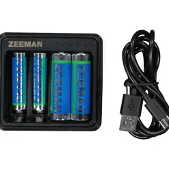 Zeeman Elektronica^USB-batterijlader - Zwart